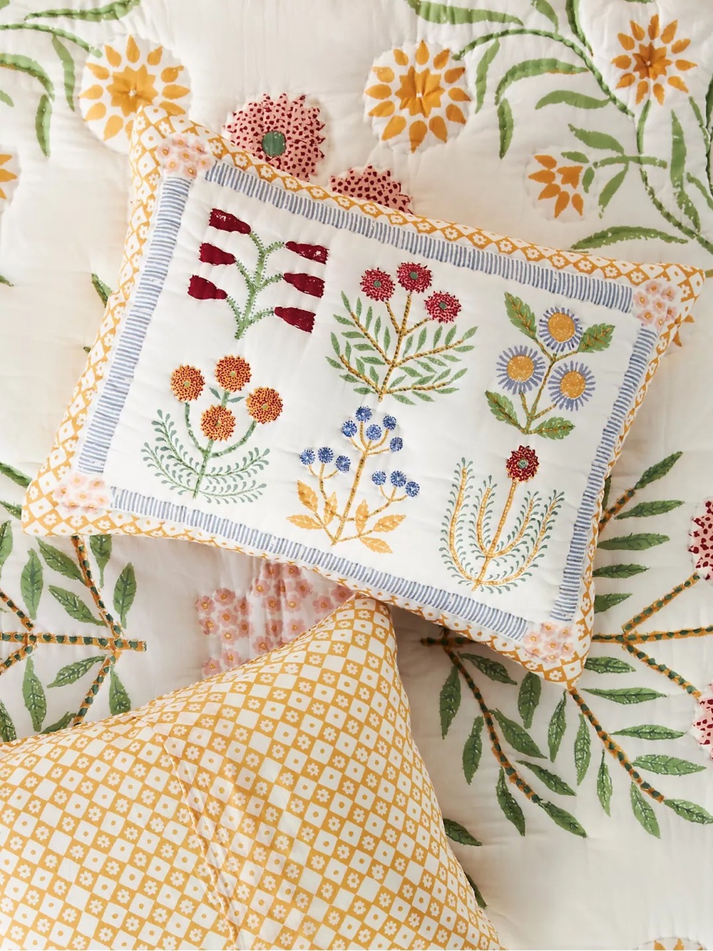 Anthropologie Ellen Merchant Cotton Voile Cottage Shams, Set of 2